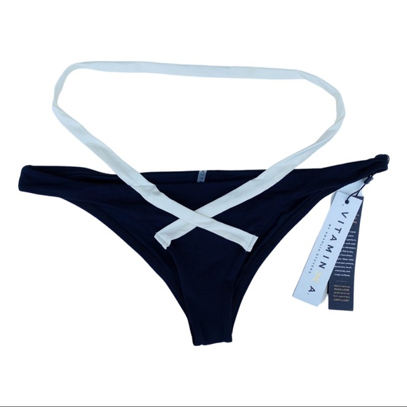 Vitamin A Swim New Vitamin A Black And White Criss Cross Bottoms